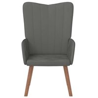 Relaxstoel fluweel donkergrijs 3