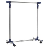 Kledingrek verstelbaar 165x44x150 cm roestvrij staal zilver 3