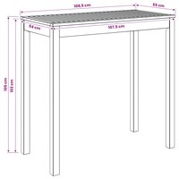 Tuin Bartafel Wit 108,5 x 55 x 105 cm Massief Acaciahout 8