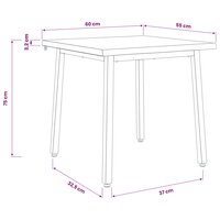 Live Edge Eettafel 60 x 55 x 75 cm Massief Acaciahout 9