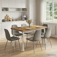 Live Edge Eettafel 90 x 55 x 75 cm Massief Acaciahout Wit 3