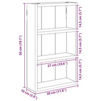 Badkamerwandkast Wit 30 x 10 x 50 cm Geconstrueerd hout 9