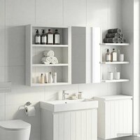 Badkamerwandkast Wit 40 x 10 x 50 cm Geconstrueerd hout 5