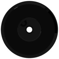 Wasbak, keramiek, rond, zwart 3