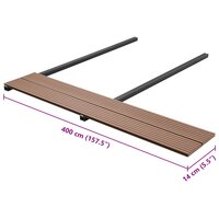 Terrasplank 4 st Licht Bruin WPC 8