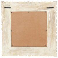 Spiegel 50x50 cm massief mangohout wit 7