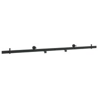 Schuifdeurbeslagset 200 cm Staal Zwart 2