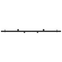 Schuifdeurbeslagset 200 cm Staal Zwart 3
