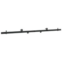 Schuifdeurbeslagset 200 cm Staal Zwart 4