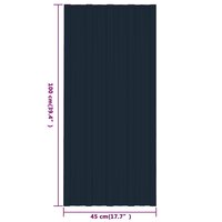 Dakpaneel 12 st Antraciet 100 x 45 cm Verzinkt staal 6