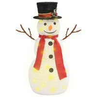 Decoratieve sneeuwpop LED 60 cm luxe stof 2