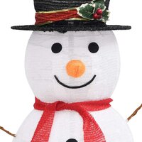 Decoratieve sneeuwpop LED 90 cm luxe stof 5