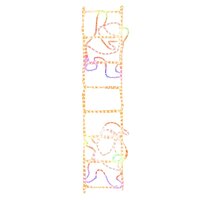 Kerstfiguur kerstman op ladder opvouwbaar 552 LED&amp;apos;s 50x200 cm 2