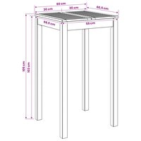 Tuin Bartafel Naturel 60 x 60,5 x 105 cm Massief Acaciahout 7