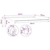 Luifel Frame 4x3 m Automatische Terugrol Aluminium 8