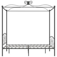 Hemelbedframe metaal grijs 120x200 cm 4