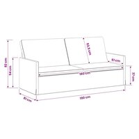 3-Zitsbank Zwart 190 x 81 x 82 cm Stof 9
