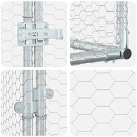 Kippenhok Tegen de Muur zilver 600 x 150 x 215 cm 7
