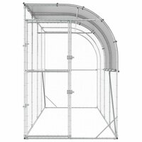Kippenhok Tegen de Muur zilver 400 x 100 x 215 cm 4
