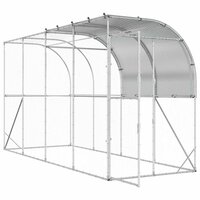 Kippenhok Tegen de Muur zilver 400 x 150 x 215 cm 3