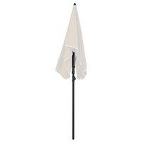 Parasol met paal 200x130 cm zandkleurig 5