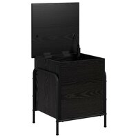 Opbergbox Zwart eiken 80 x 40 x 49,5 cm Bewerkt hout 3