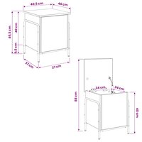 Opbergbox Oud hout 80 x 40 x 49,5 cm Bewerkt hout 8