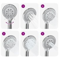 Douchesysteem set Chroom 70 cm Roestvrij staal 9