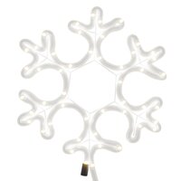 Kerstfiguur sneeuwvlok met LED&amp;apos;s 2 st 27x27 cm warmwit 6