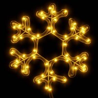 Kerstfiguur sneeuwvlok met LED&amp;apos;s 3 st 27x27 cm warmwit 3