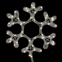 Kerstfiguur sneeuwvlok met LED&amp;apos;s 3 st 27x27 cm warmwit 4