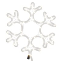 Kerstfiguur sneeuwvlok met LED&amp;apos;s 3 st 27x27 cm warmwit 6