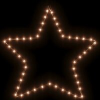Kerstfiguur ster met 48 warmwitte LED&amp;apos;s 56 cm 3