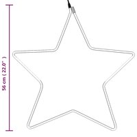 Kerstfiguur ster met 48 warmwitte LED&amp;apos;s 56 cm 6