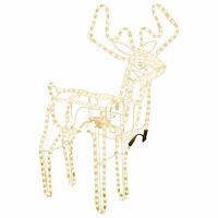 Kerstfiguur rendier met bewegende kop warmwit 76x42x87 cm 2