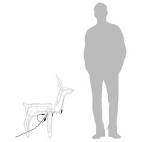Kerstfiguur rendier met bewegende kop warmwit 76x42x87 cm 8