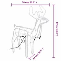 Kerstfiguur rendier met bewegende kop warmwit 76x42x87 cm 9