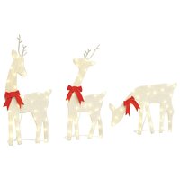 Kerstdecoratie rendier 3 st 90 LED&amp;apos;s warmwit 2
