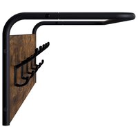 Kapstok Gerookt eiken 100 x 30 x 25 cm Bewerkt hout 3