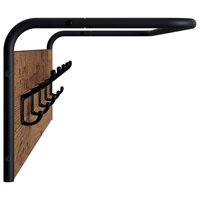 Kapstok Wandgemonteerd Oud hout 100 x 30 x 25 cm Bewerkt hout 3