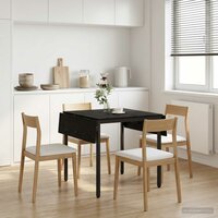 Uitschuifbare eettafel 120 x 81,5 x 75 cm Bewerkt hout 3
