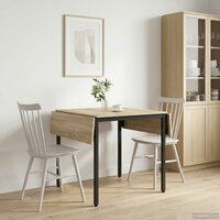 Uitschuifbare eettafel 120 x 81,5 x 75 cm Bewerkt hout 3