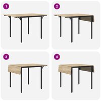 Uitschuifbare eettafel 120 x 81,5 x 75 cm Bewerkt hout 9