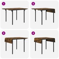 Uitschuifbare eettafel 120 x 81,5 x 75 cm Bewerkt hout 9