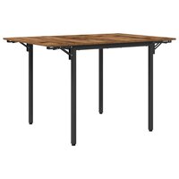 Uitschuifbare eettafel 120 x 81,5 x 75 cm Bewerkt hout Oud hout 2