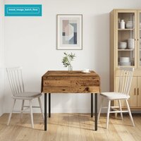 Uitschuifbare eettafel 120 x 81,5 x 75 cm Bewerkt hout Oud hout 3