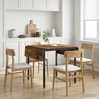 Uitschuifbare eettafel 120 x 81,5 x 75 cm Bewerkt hout Oud hout 4