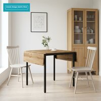 Uitschuifbare eettafel 120 x 81,5 x 75 cm Bewerkt hout 3