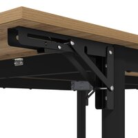 Uitschuifbare eettafel 120 x 81,5 x 75 cm Bewerkt hout 9