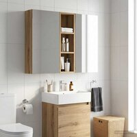 Badkamerwandkast Artisanaal eiken 20 x 14 x 70 cm 4